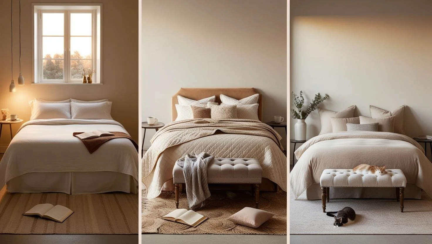 Comparison chart of full vs queen vs king bed width