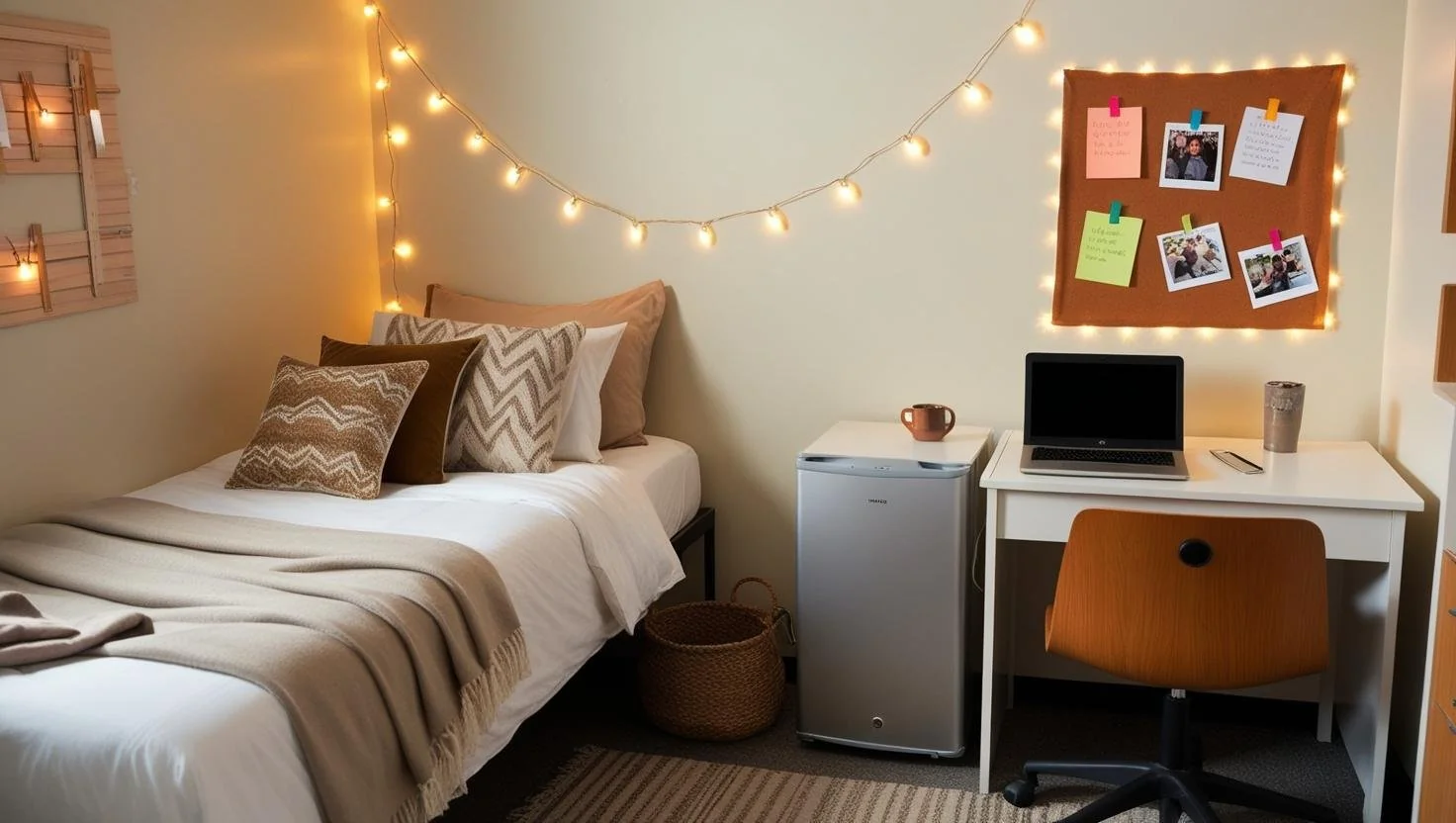 comparison image of two bedrooms highlighting full vs twin XL bed width