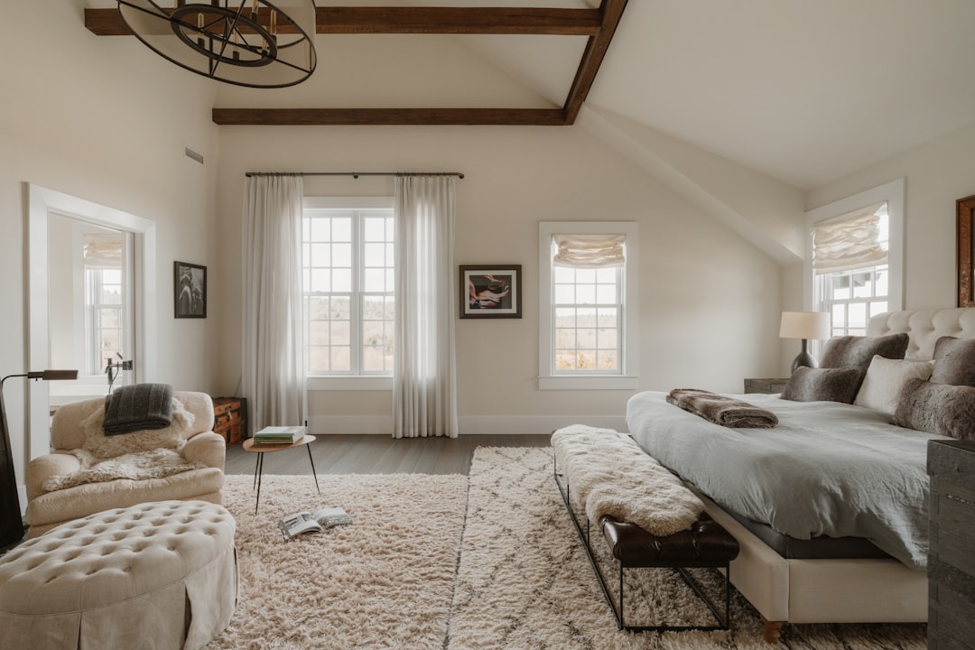 Create Farmhouse Bedroom in a cozy bedroom setting - create modern farmhouse