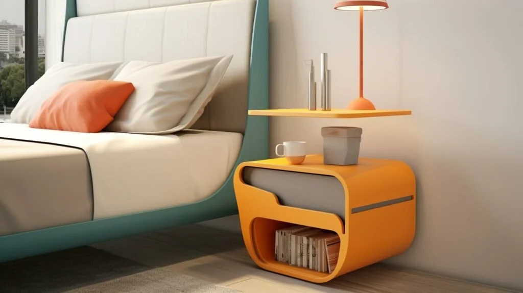 innovative modern bedside tables — modular and adjustable features