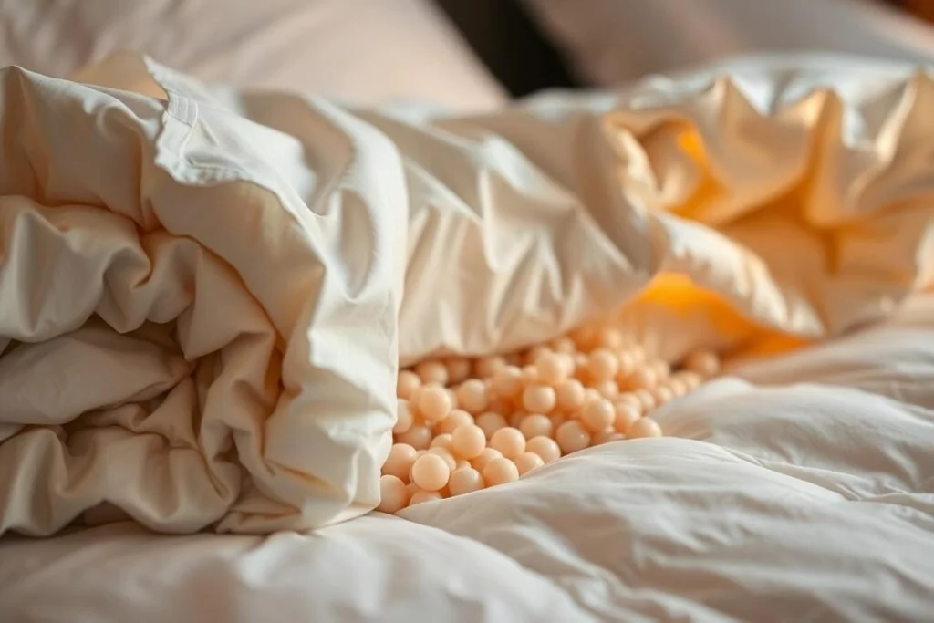 Duvet Vs. Comforter - materials used for duvets and comforters