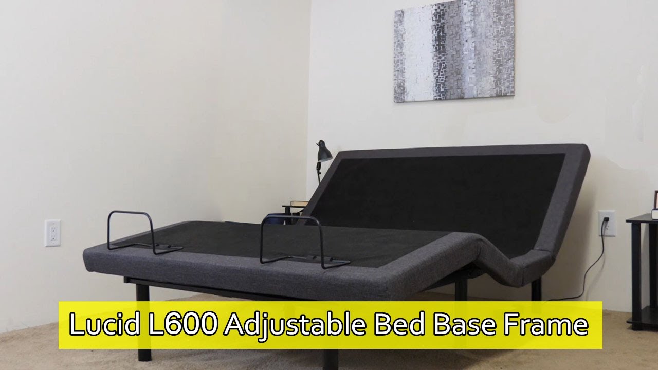 Lucid L600 budget adjustable bed base in home setup