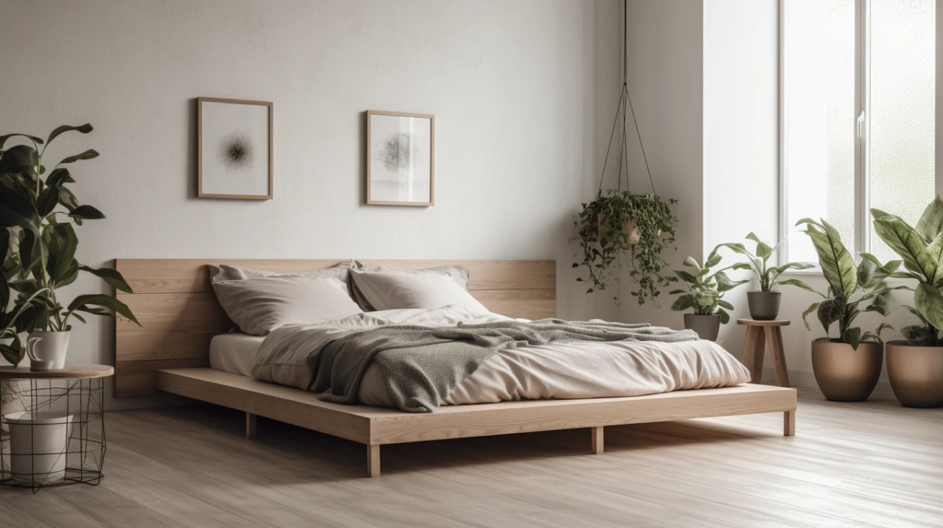 Serene Bedroom Sanctuary minimalist bedroom with no visible clutter