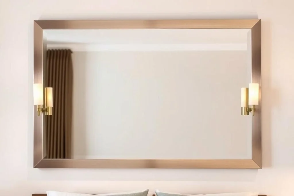 Mirror for room light bouncing illumination with masculine bedroom accessories - masculine bedroom accessories refined