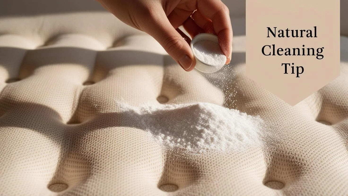 Natural odor removal for a soiled mattress using vinegar and baking soda