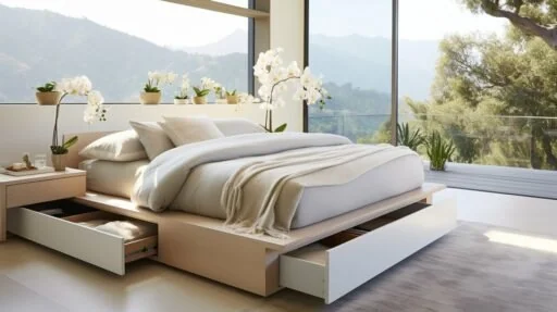 space-saving bookcase storage beds with under-bed compartments