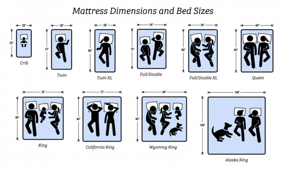Visual Bed Size Chart