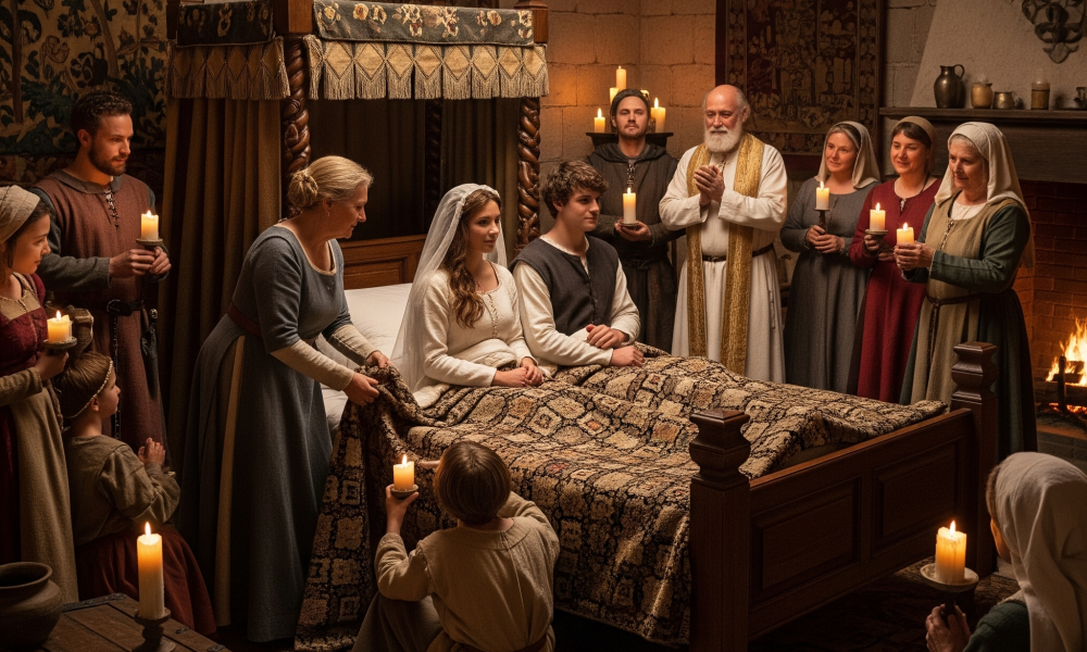 Historical and modern bedding ceremonies showing how traditions evolved from public rituals to private expressions of love