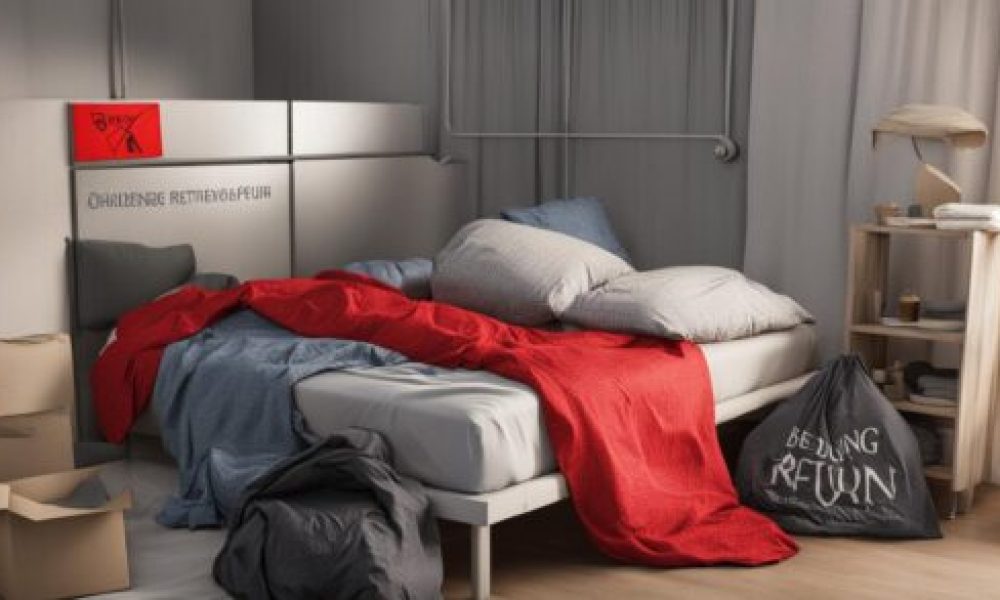 Can bedding be returned or washed with clothes?