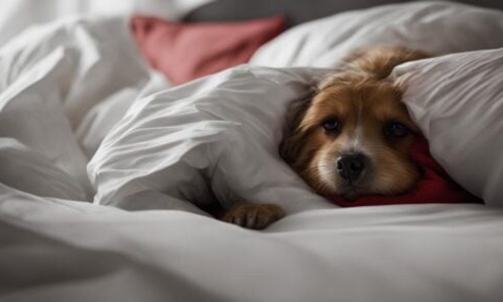 Hypoallergenic bedding and allergies cozy bed with sleeping dog