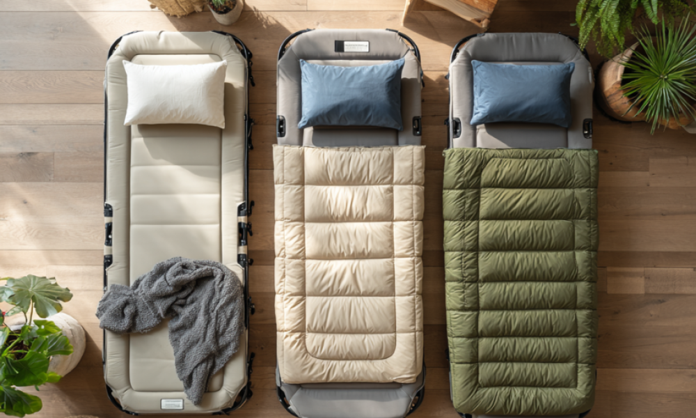 comparison chart of folding cot with mattress options