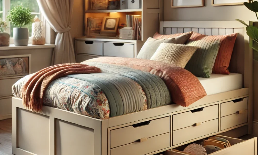 Twin Bed with Storage Underneath