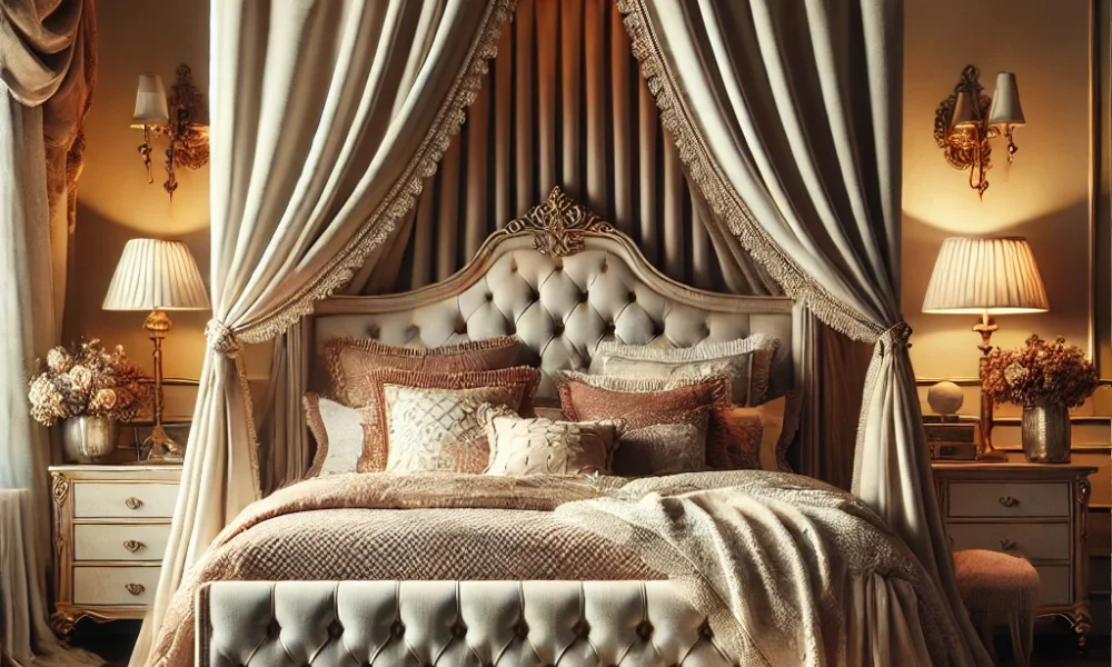 Canopy Bed Upholstered