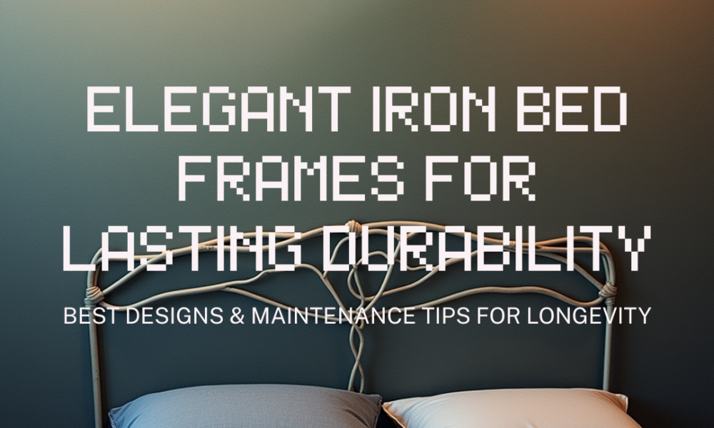 Iron Bed Frame Queen Durable Timeless