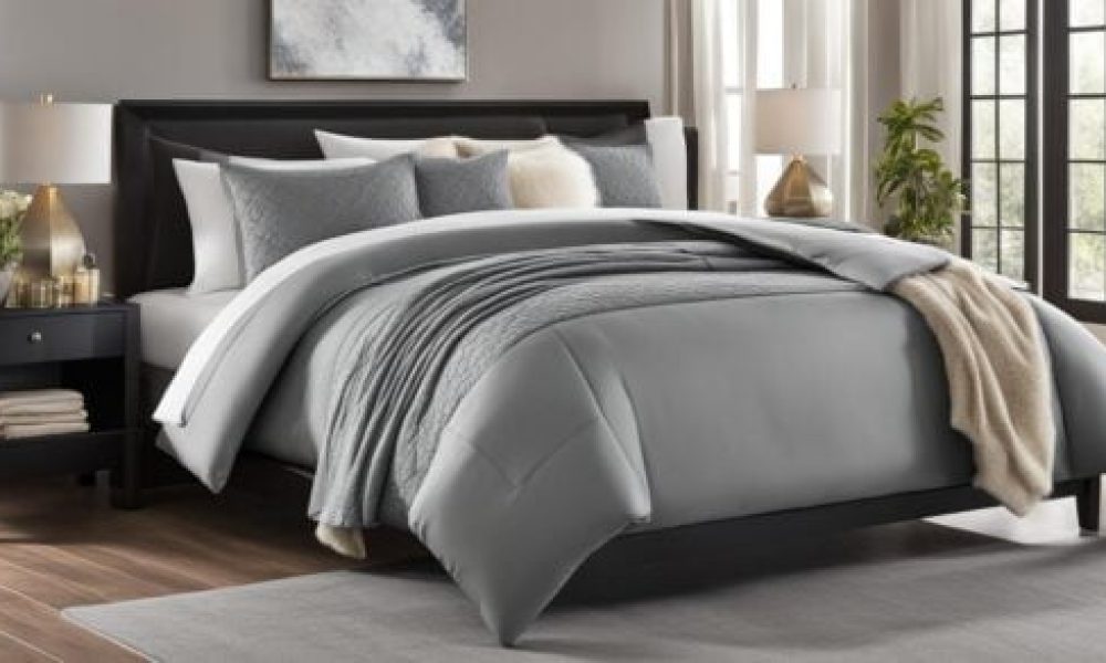 Mattress-Accessories-3 Hands smoothing a plush mattress topper bed accessory on a fresh bed.