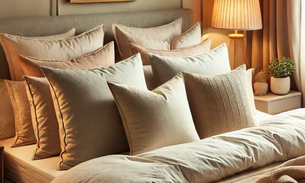 standard sham bedding explained with neutral bedroom setup