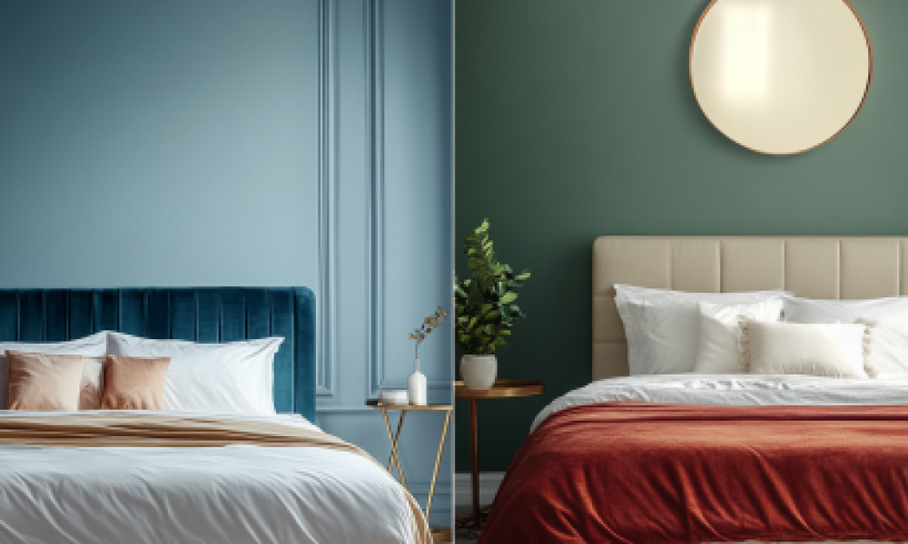 Velvet vs Upholstered Bed Frames Velvet vs Upholstered Bed Frames comparison with jewel-toned and neutral styles