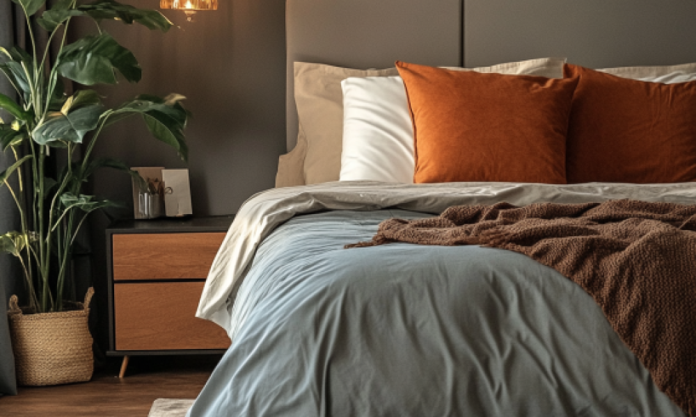 Spacious bedroom with a King-size bed improving bed size and sleep quality.