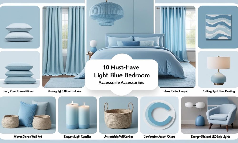 Light Blue Bedroom Accessories Ideas suitable for small spaces