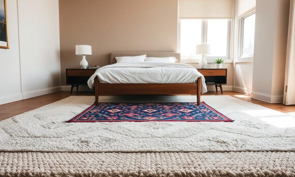 layering-rugs-in-bedroom layering rugs in bedroom