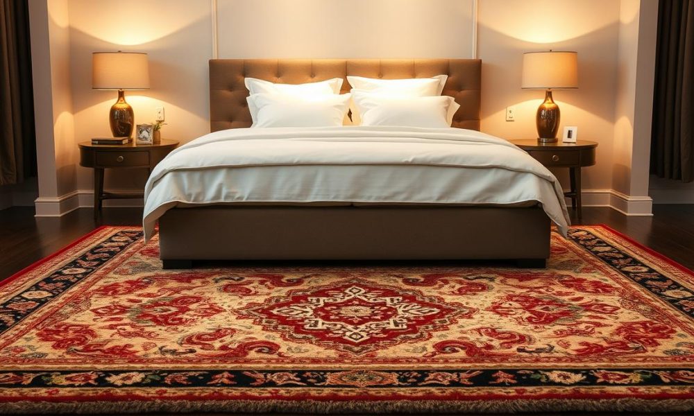 rug size for king bed